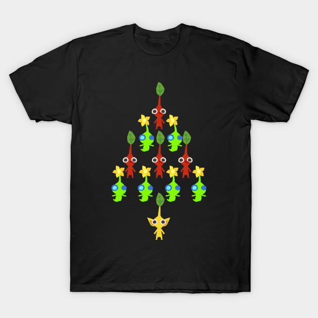 Pikmin Xmas T-Shirt by lolo_aburto